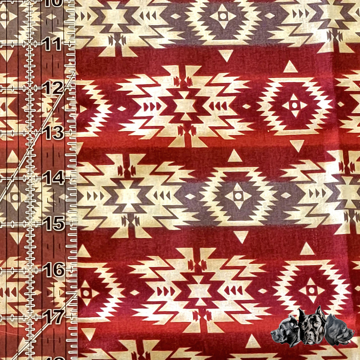 Red Tribal Scrunchie