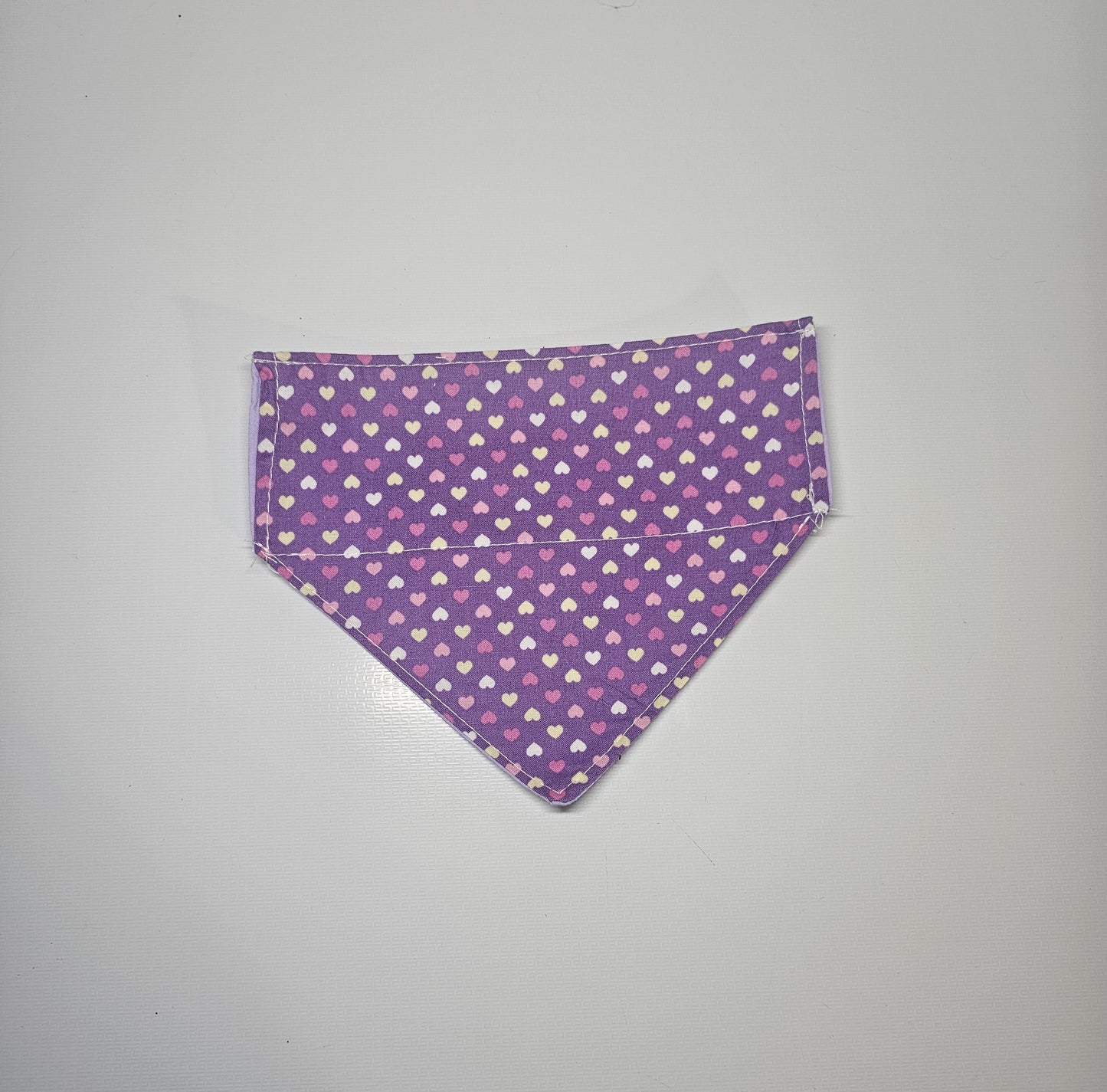 Pre Made Purple Hearts Slip On Bandana