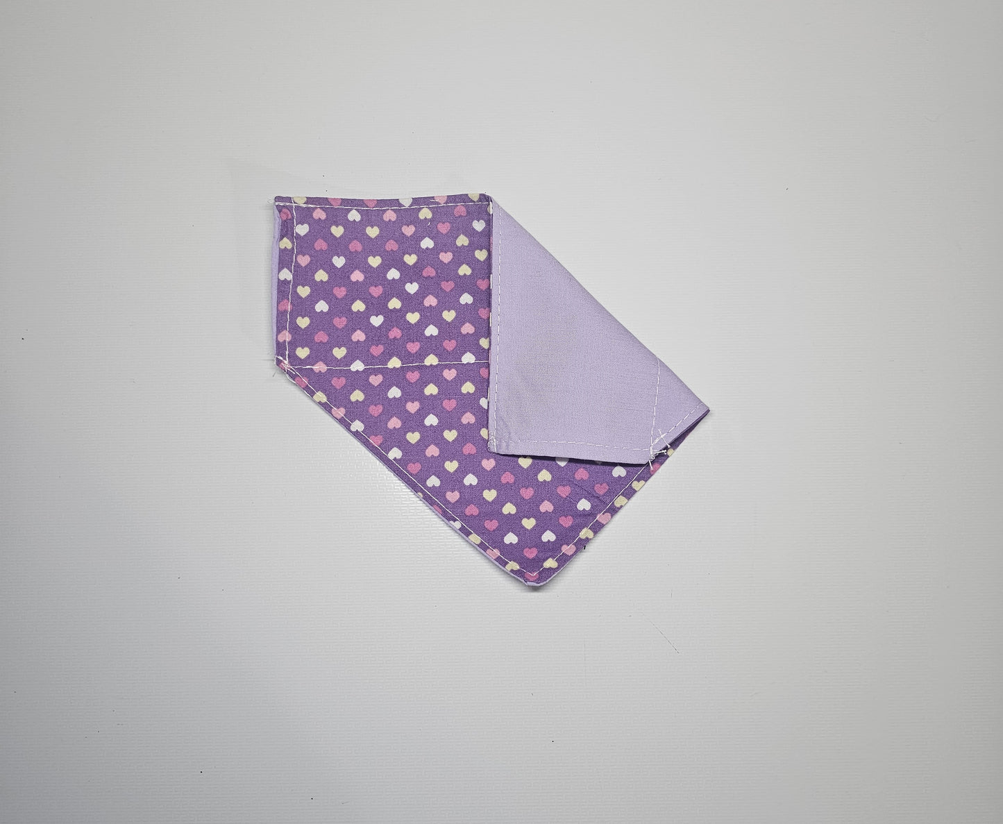 Pre Made Purple Hearts Slip On Bandana