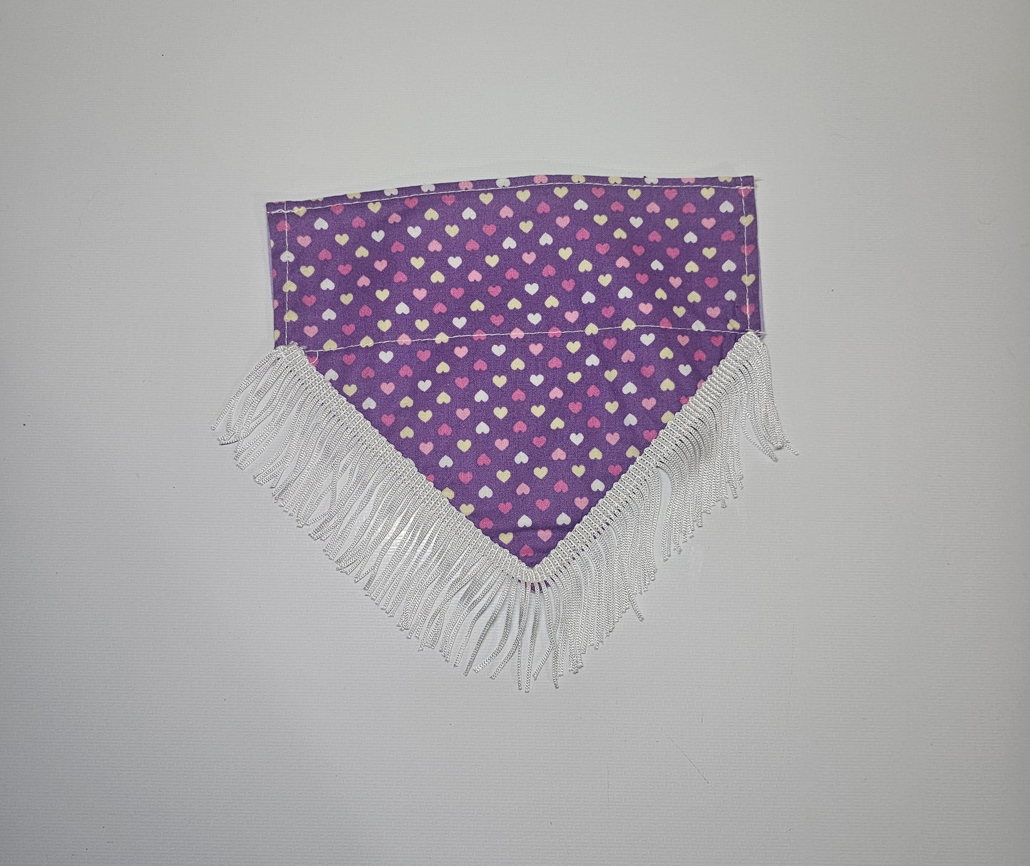 Pre Made Purple Hearts with borders Slip On Bandana