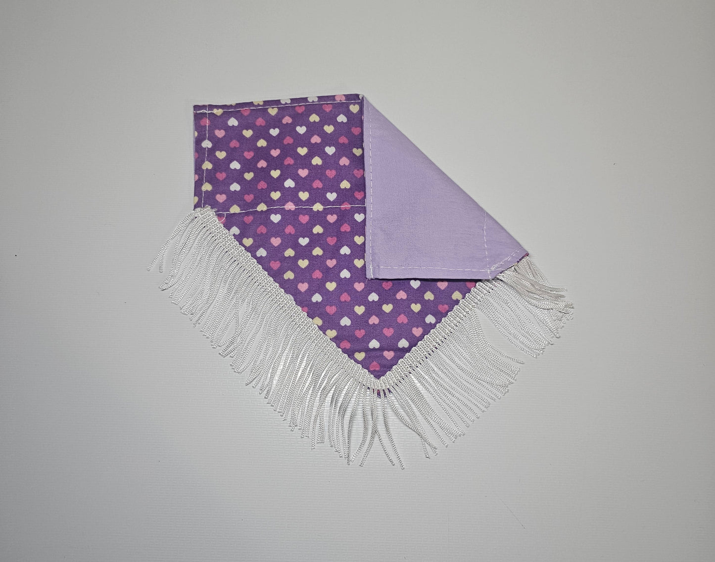 Pre Made Purple Hearts with borders Slip On Bandana