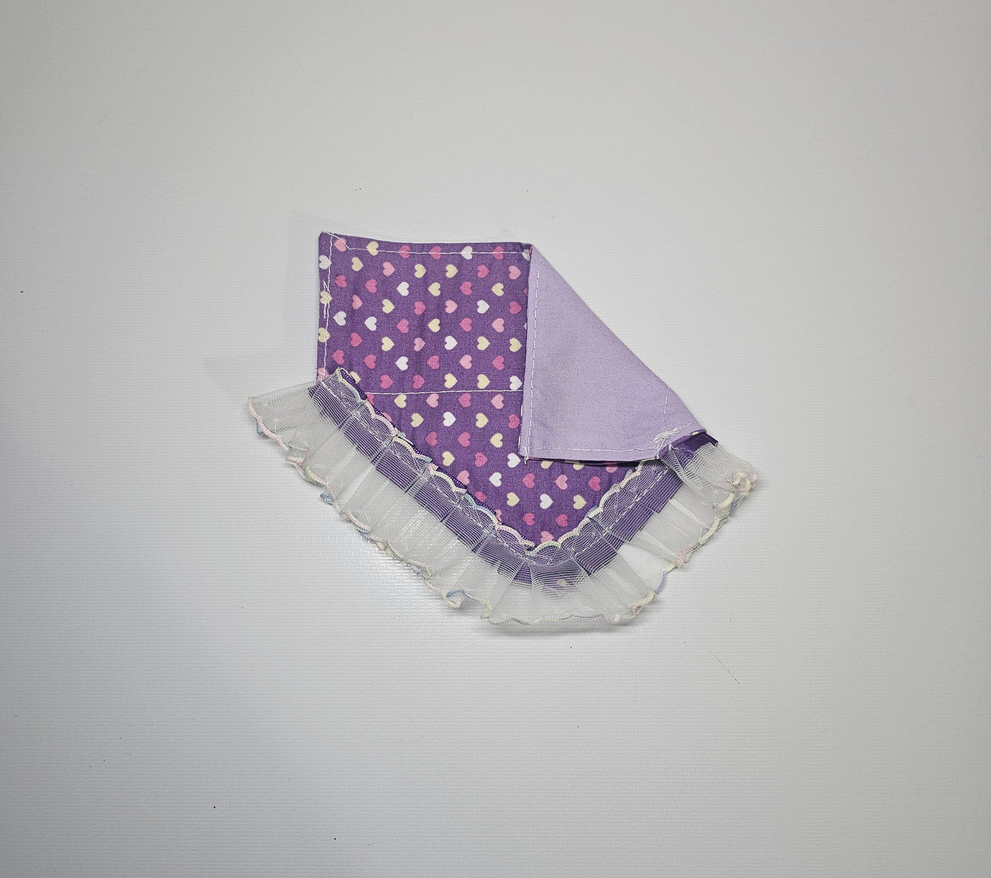 Pre Made Purple Hearts with borders Slip On Bandana
