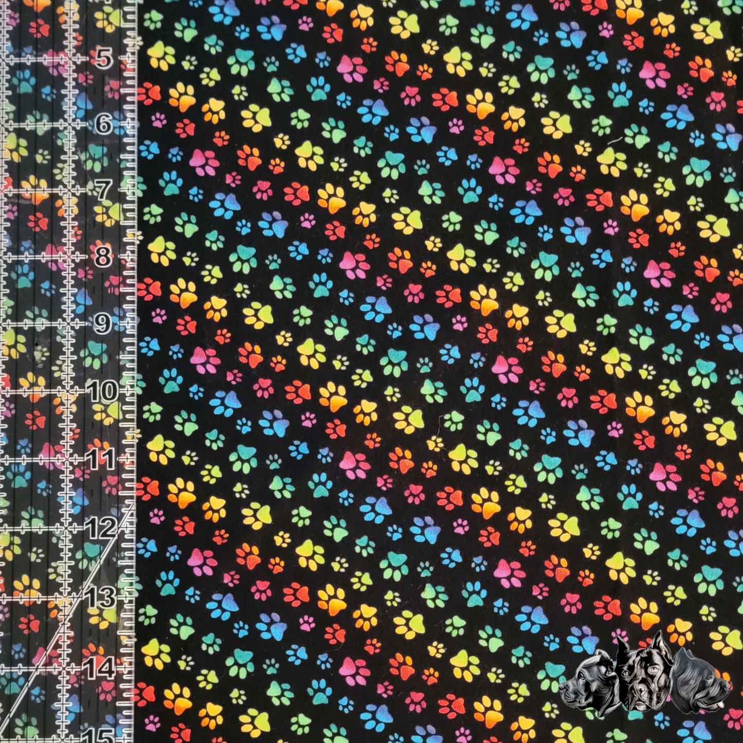 Rainbow Paw Print Scrunchie