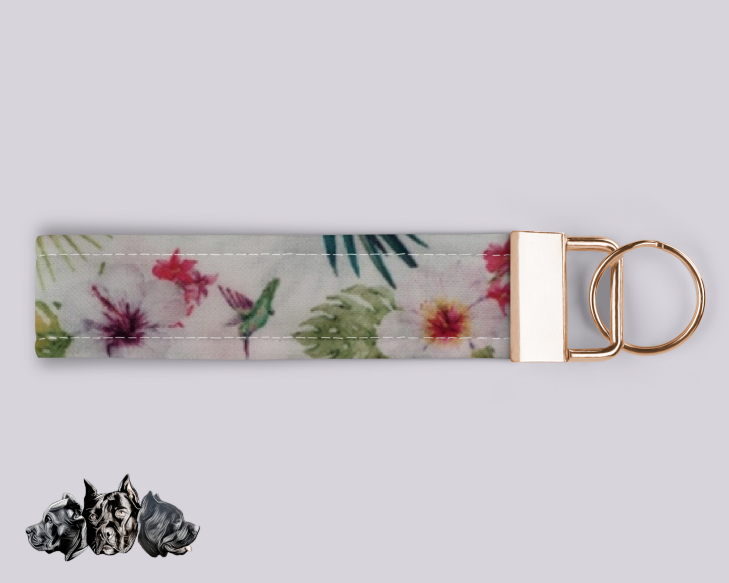 Mini Tropical Hibiscus Keyfob