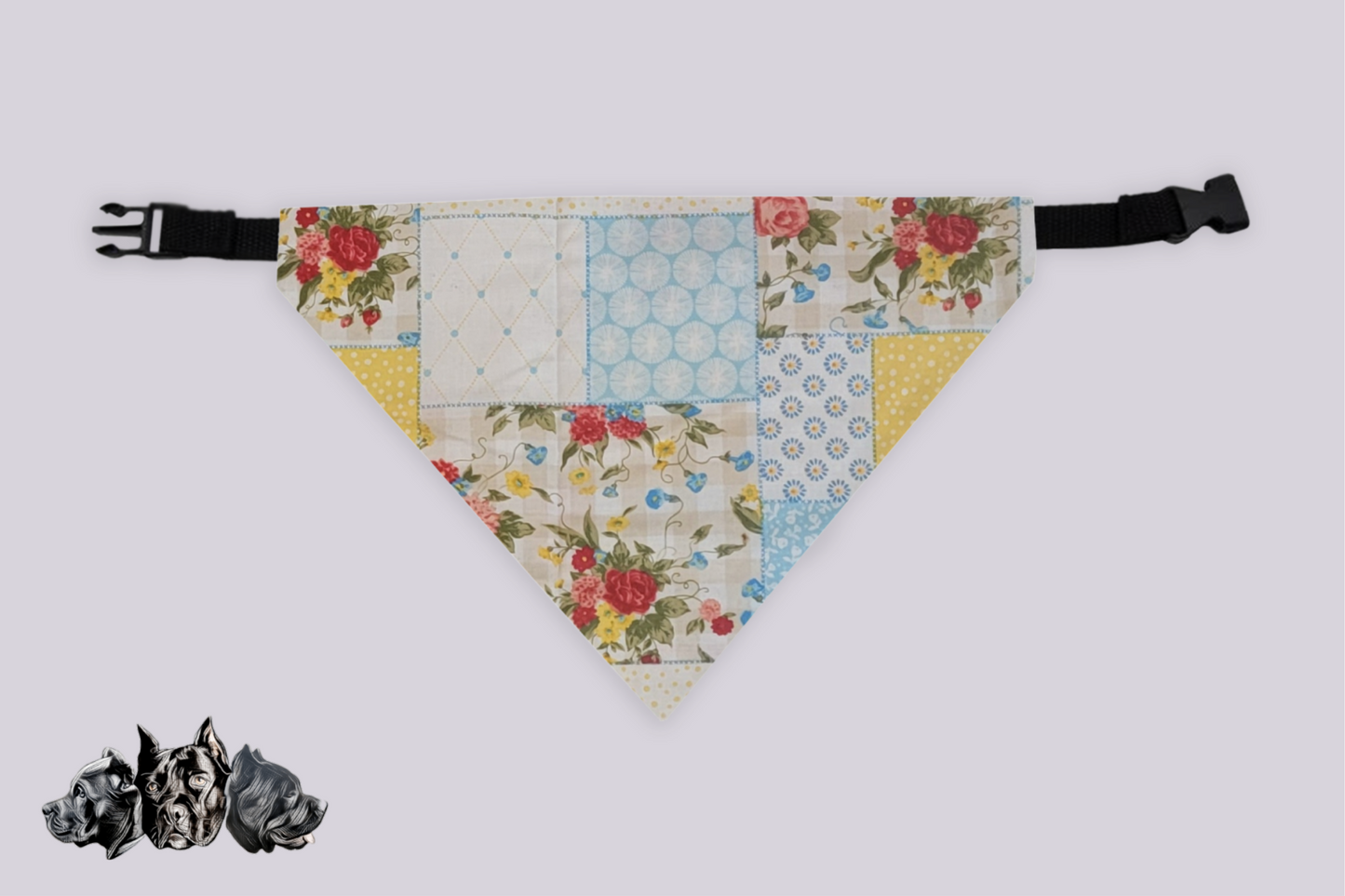 Pastel Patchwork Doggy Slip On Bandana
