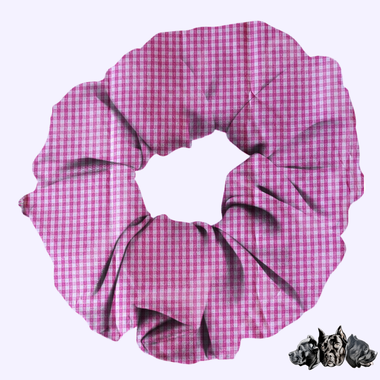 Pink Gingham Scrunchie