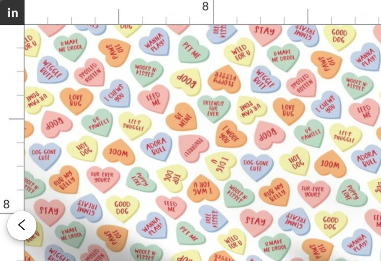 Pup Conversation Hearts Doggy Slip On Bandana pre order