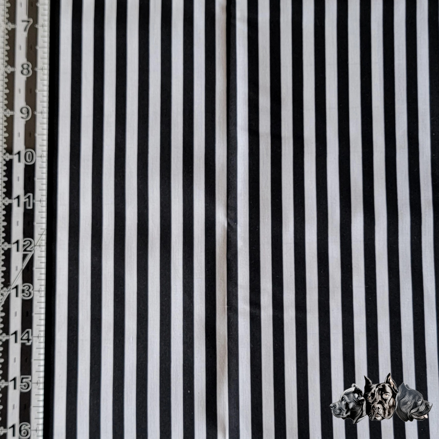 Black and White Stripes Scrunchie
