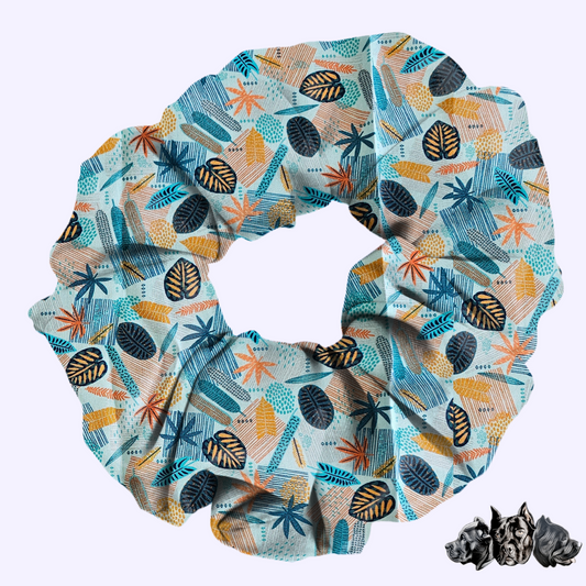 Tropical Abstract Scrunchie