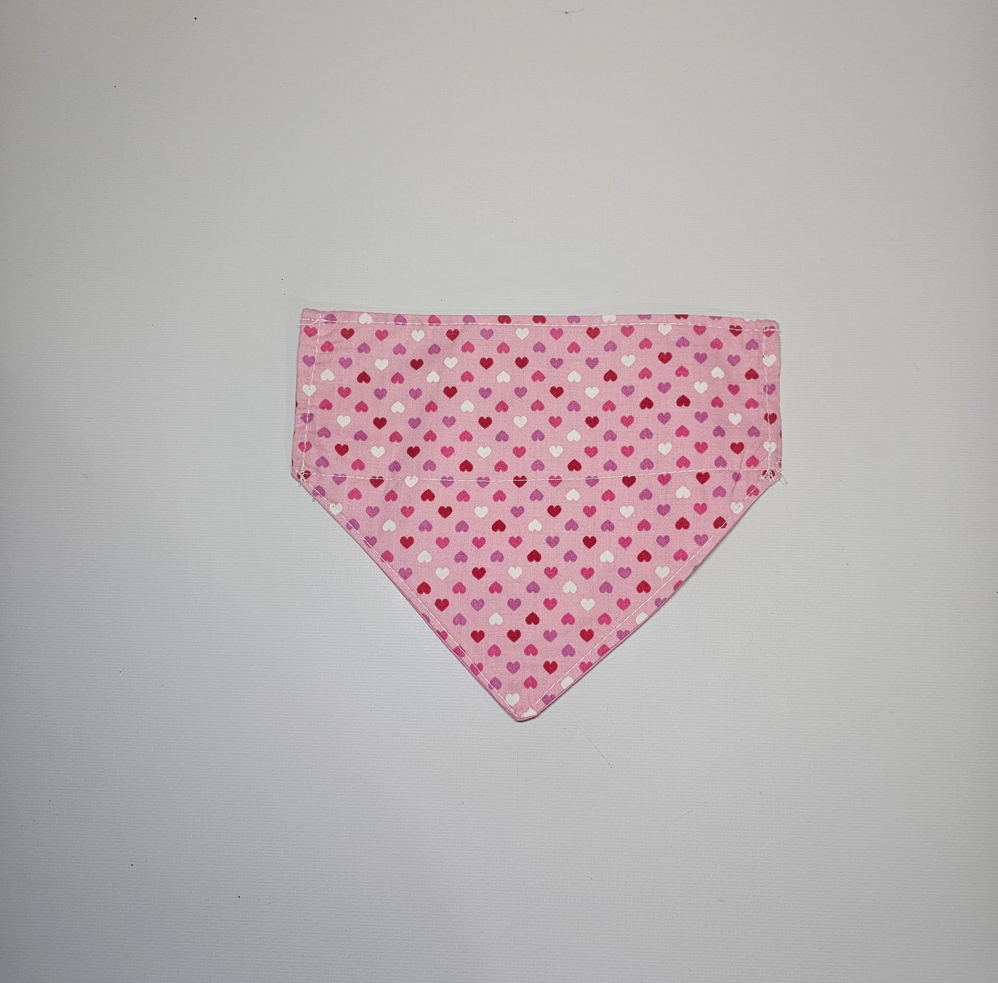 Pre Made Pink Hearts Slip On Bandana