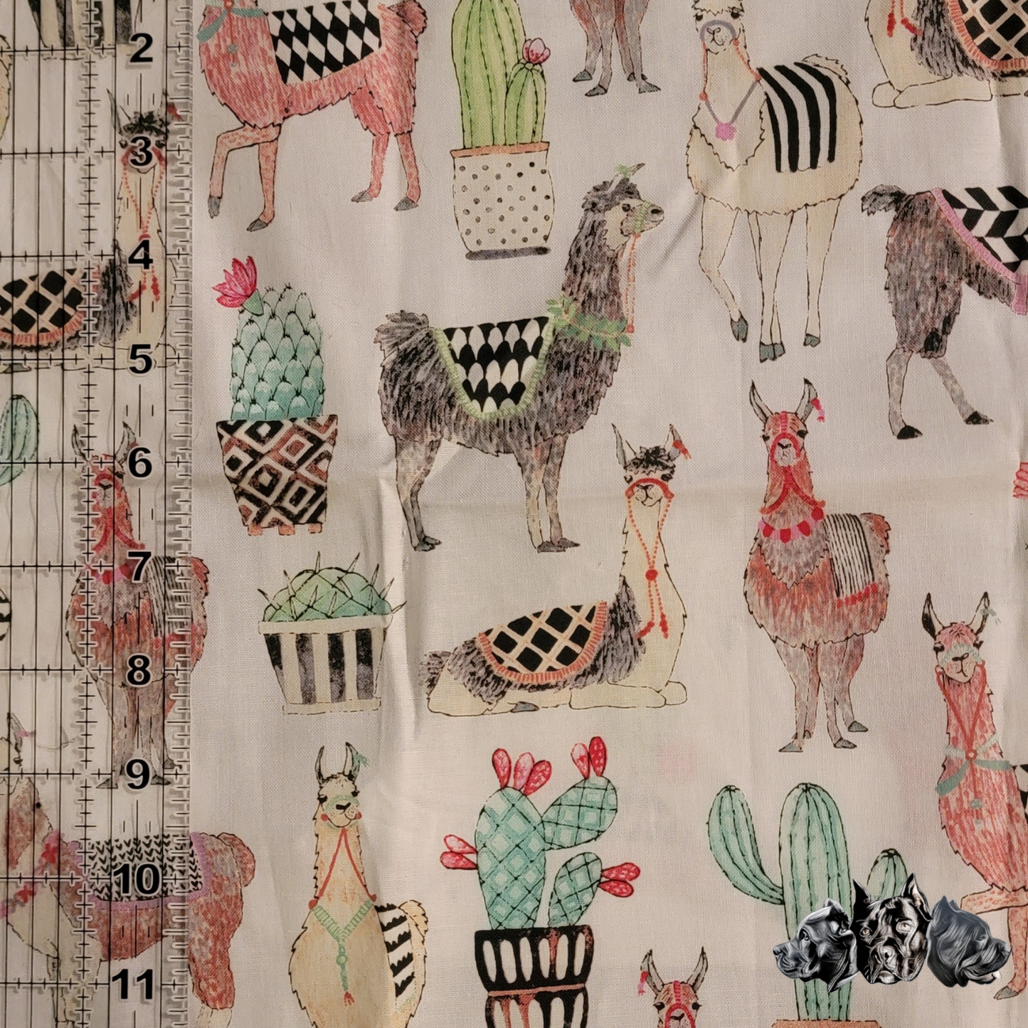 Llamas and cactus Doggy Slip On Bandana