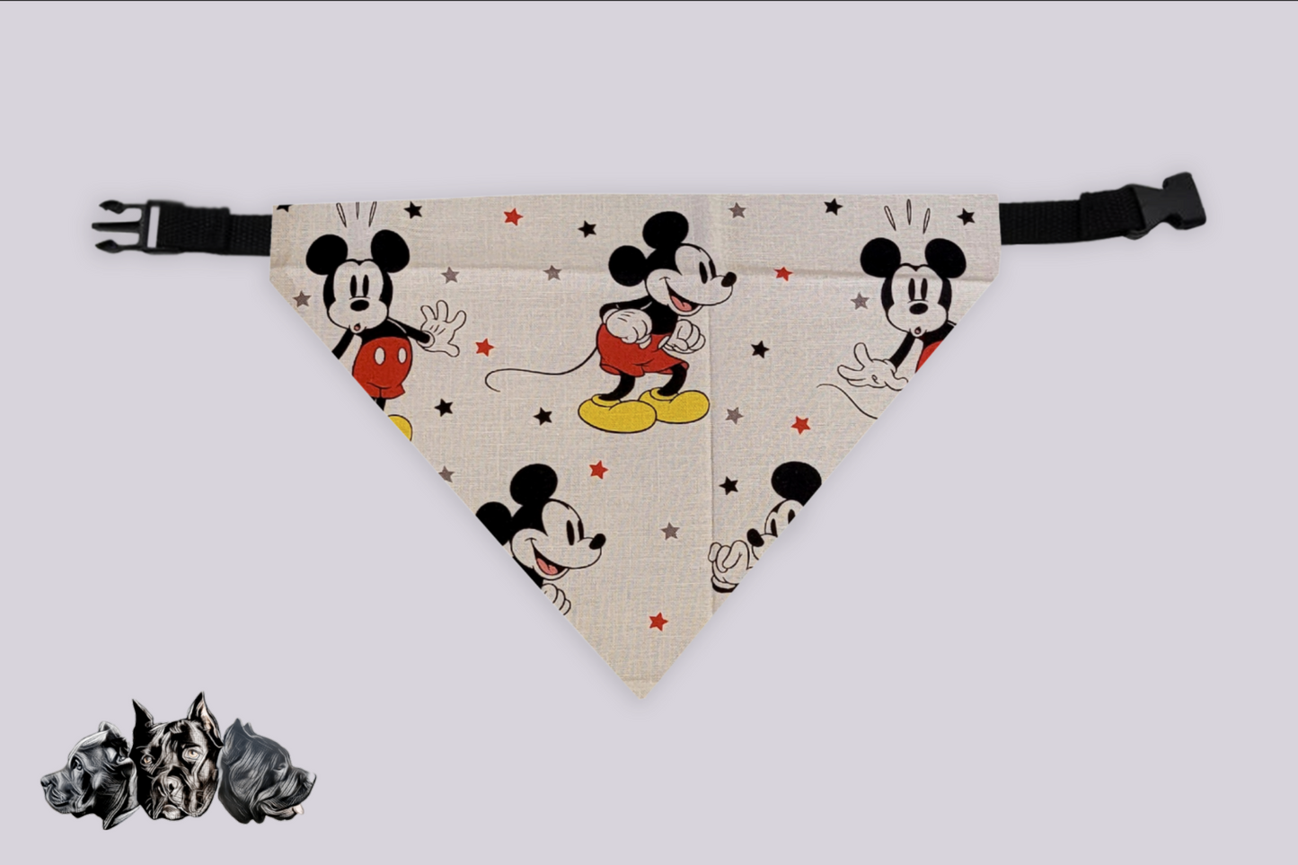 Dotted Mickey Doggy Slip On Bandana