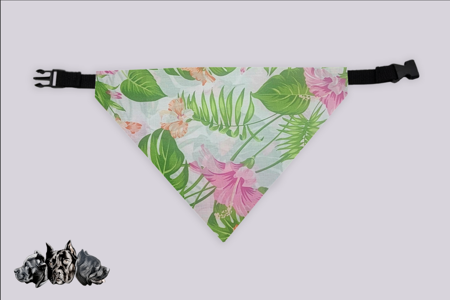 Tropical Hibiscus Doggy Slip On Bandana