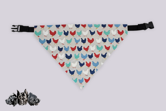 Colorful Chickens Doggy Slip On Bandana